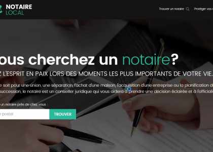 NotaireLocal.com liste des notaires au Québec. 